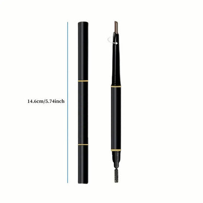 Waterproof Double-Headed Eyebrow Pencil with Sweat-Resistant Brush